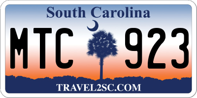 SC license plate MTC923