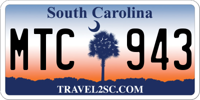 SC license plate MTC943