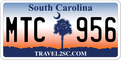 SC license plate MTC956