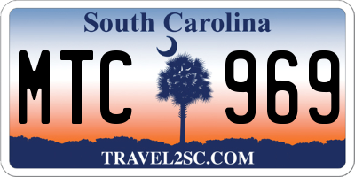 SC license plate MTC969