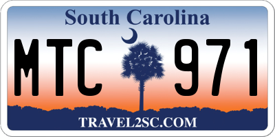 SC license plate MTC971