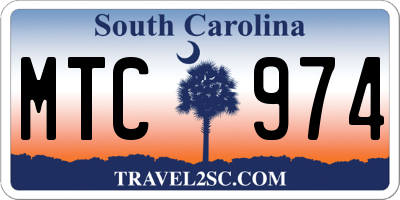 SC license plate MTC974