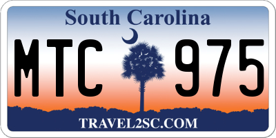 SC license plate MTC975