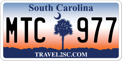 SC license plate MTC977