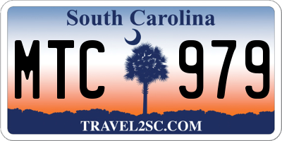 SC license plate MTC979