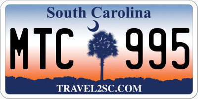 SC license plate MTC995