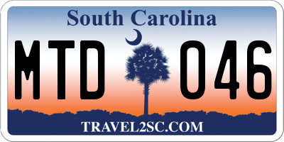 SC license plate MTD046