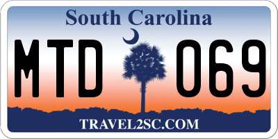 SC license plate MTD069