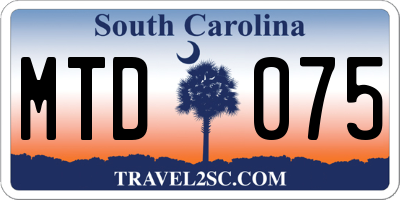 SC license plate MTD075