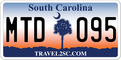SC license plate MTD095