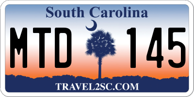 SC license plate MTD145
