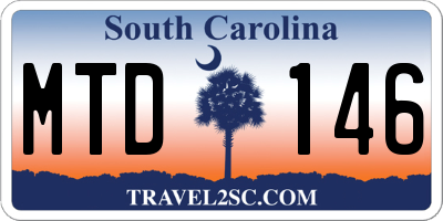 SC license plate MTD146