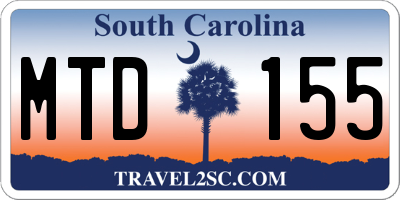 SC license plate MTD155
