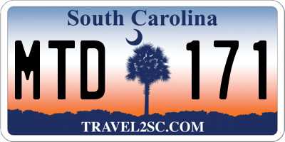 SC license plate MTD171