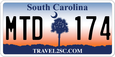 SC license plate MTD174
