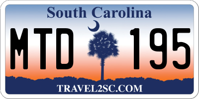SC license plate MTD195