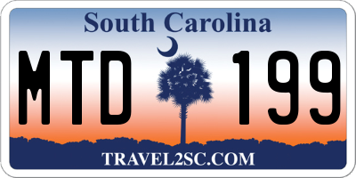 SC license plate MTD199