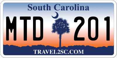 SC license plate MTD201