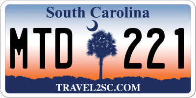 SC license plate MTD221