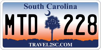 SC license plate MTD228