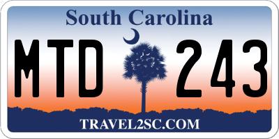 SC license plate MTD243