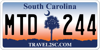 SC license plate MTD244