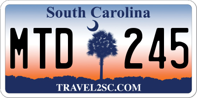 SC license plate MTD245
