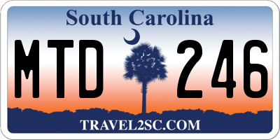 SC license plate MTD246