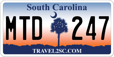 SC license plate MTD247