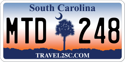 SC license plate MTD248