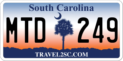 SC license plate MTD249