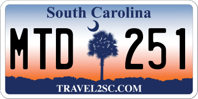 SC license plate MTD251