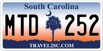 SC license plate MTD252