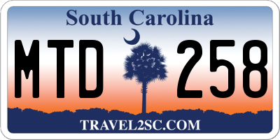 SC license plate MTD258