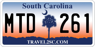 SC license plate MTD261