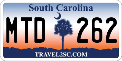 SC license plate MTD262
