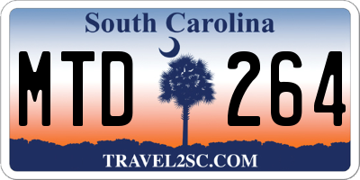SC license plate MTD264