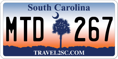 SC license plate MTD267