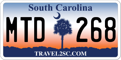 SC license plate MTD268