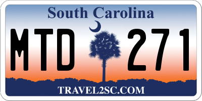 SC license plate MTD271