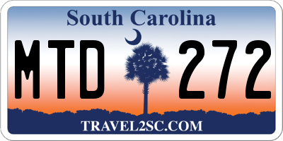 SC license plate MTD272