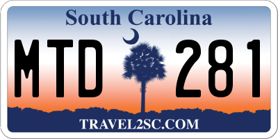 SC license plate MTD281
