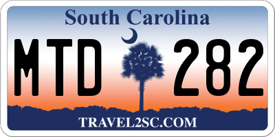 SC license plate MTD282