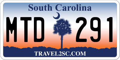 SC license plate MTD291