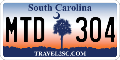 SC license plate MTD304