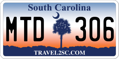 SC license plate MTD306
