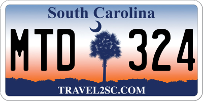 SC license plate MTD324