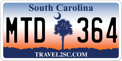 SC license plate MTD364