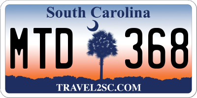 SC license plate MTD368
