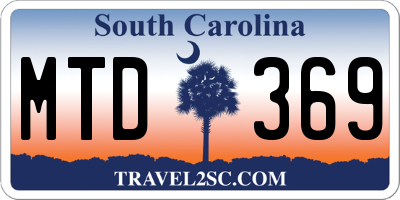 SC license plate MTD369